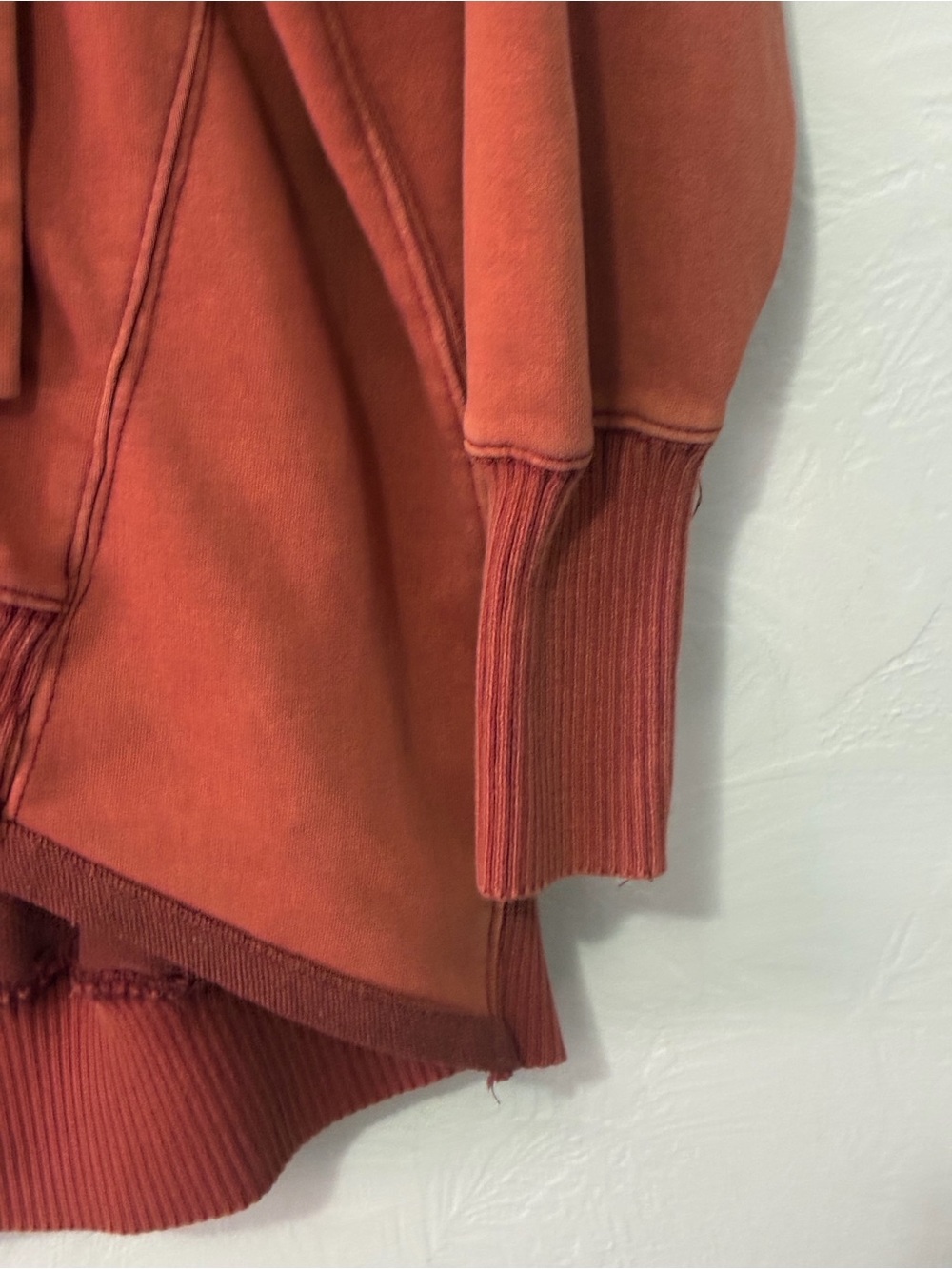 Oli & Hali Rust Hooded Snap-Placket Pullover oversized size Small - Picture 5 of 12